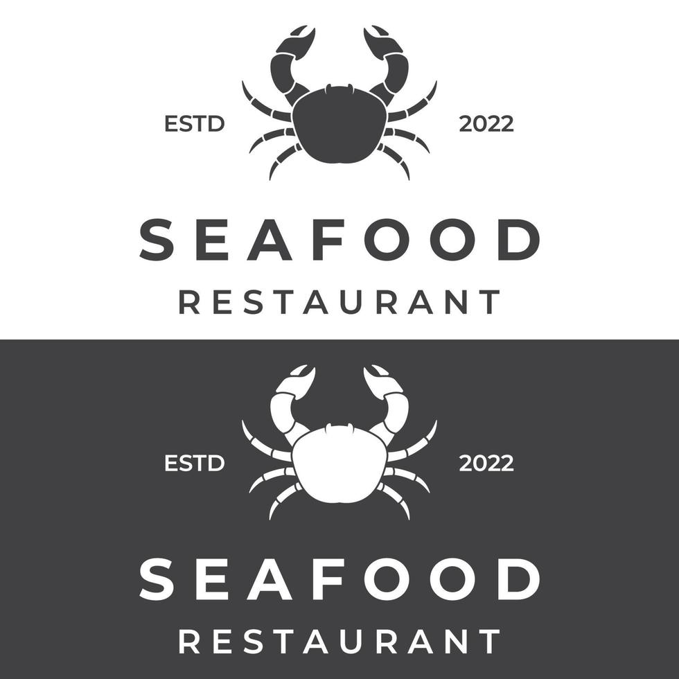 Granchio o frutti di mare astratto logo modello design per attività commerciale, ristorante e negozio. vettore