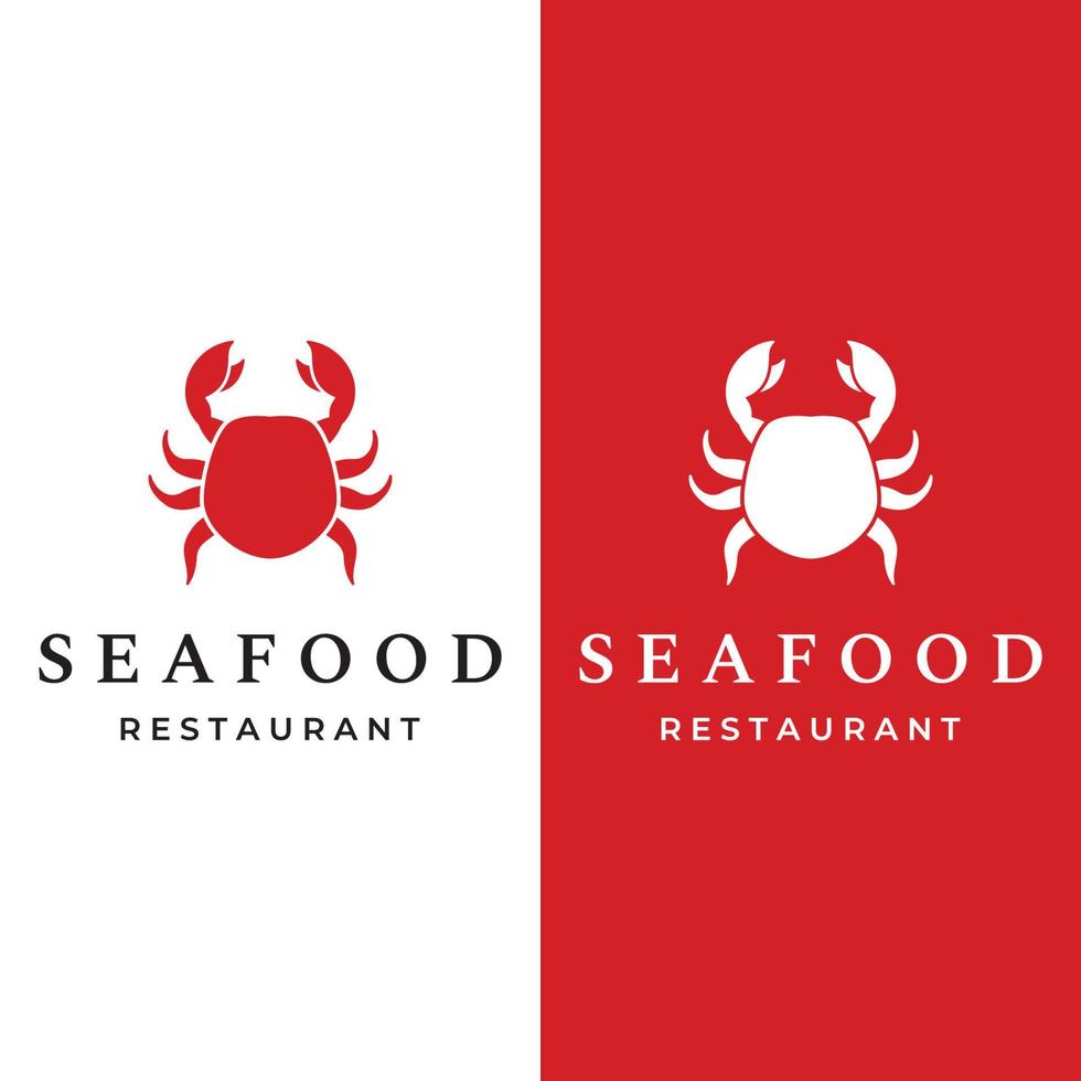 Granchio o frutti di mare astratto logo modello design per attività commerciale, ristorante e negozio. vettore