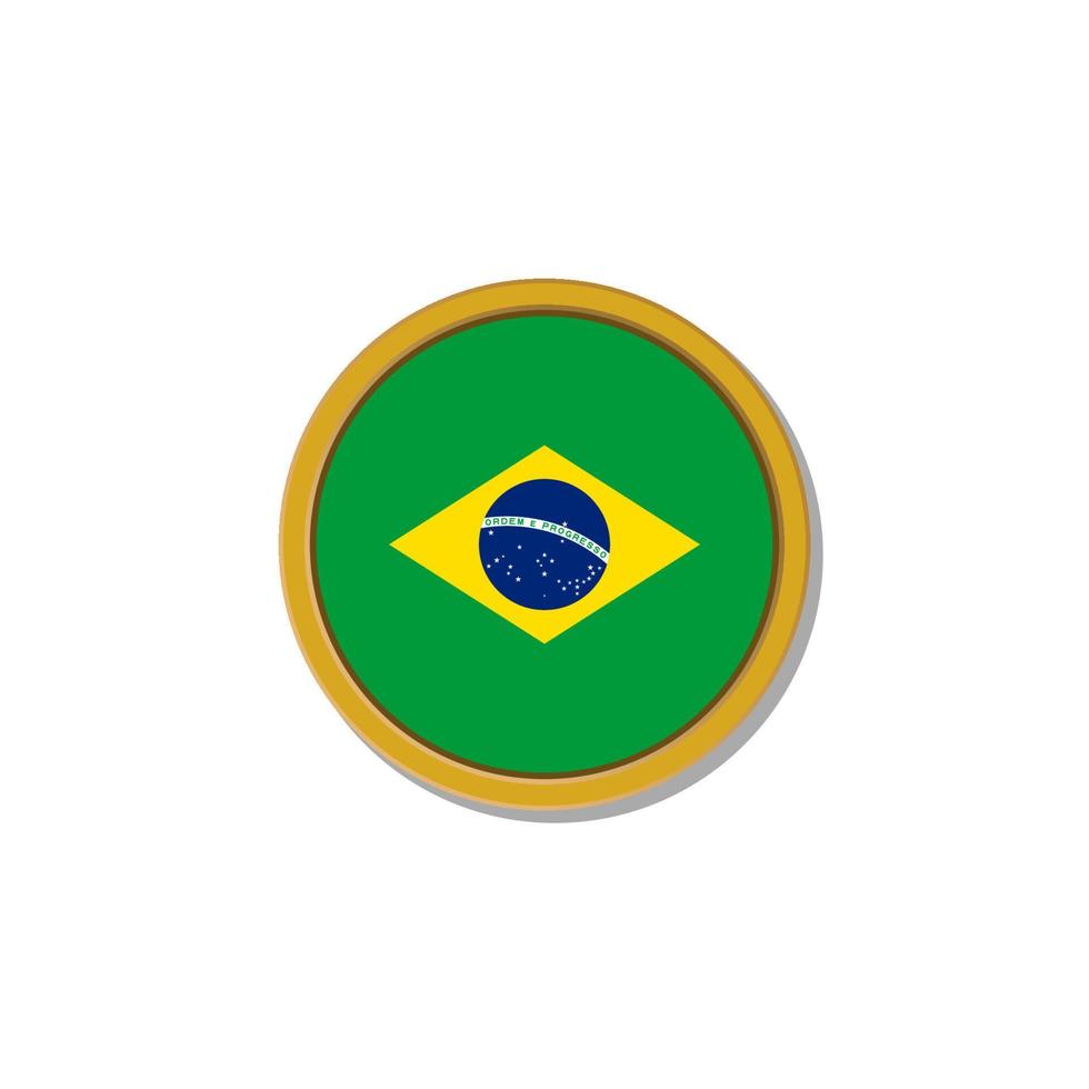 illustrazione di brasile bandiera modello vettore