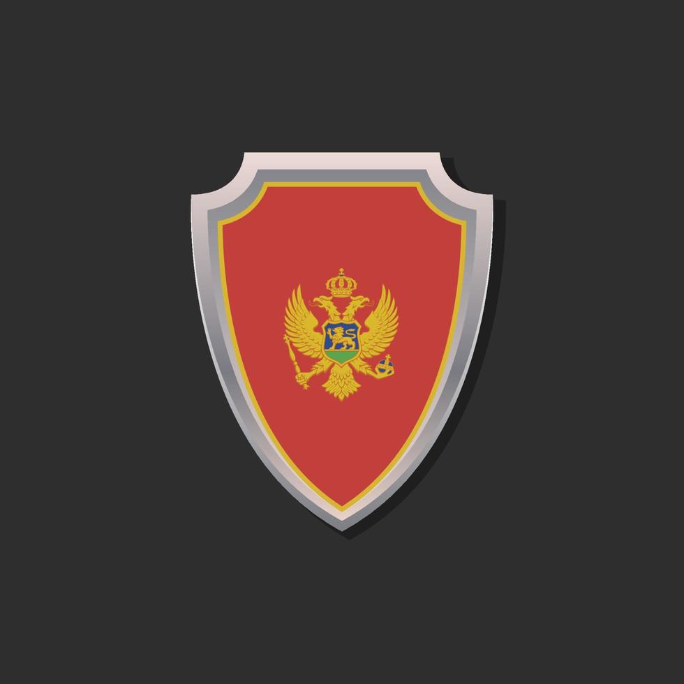 illustrazione di montenegro bandiera modello vettore