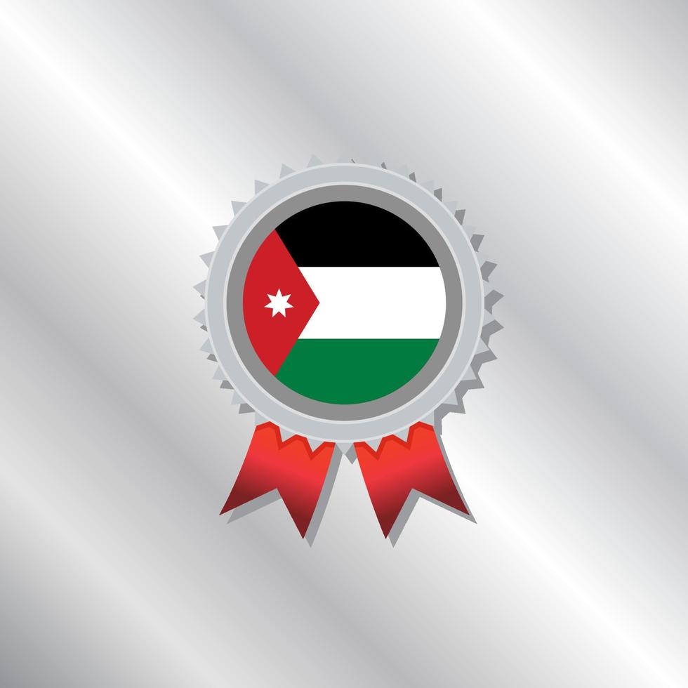 illustrazione di Giordania bandiera modello vettore