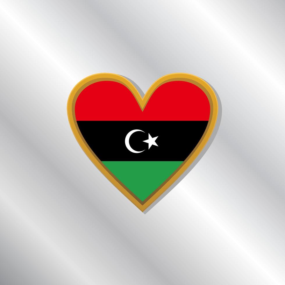 illustrazione di Libia bandiera modello vettore