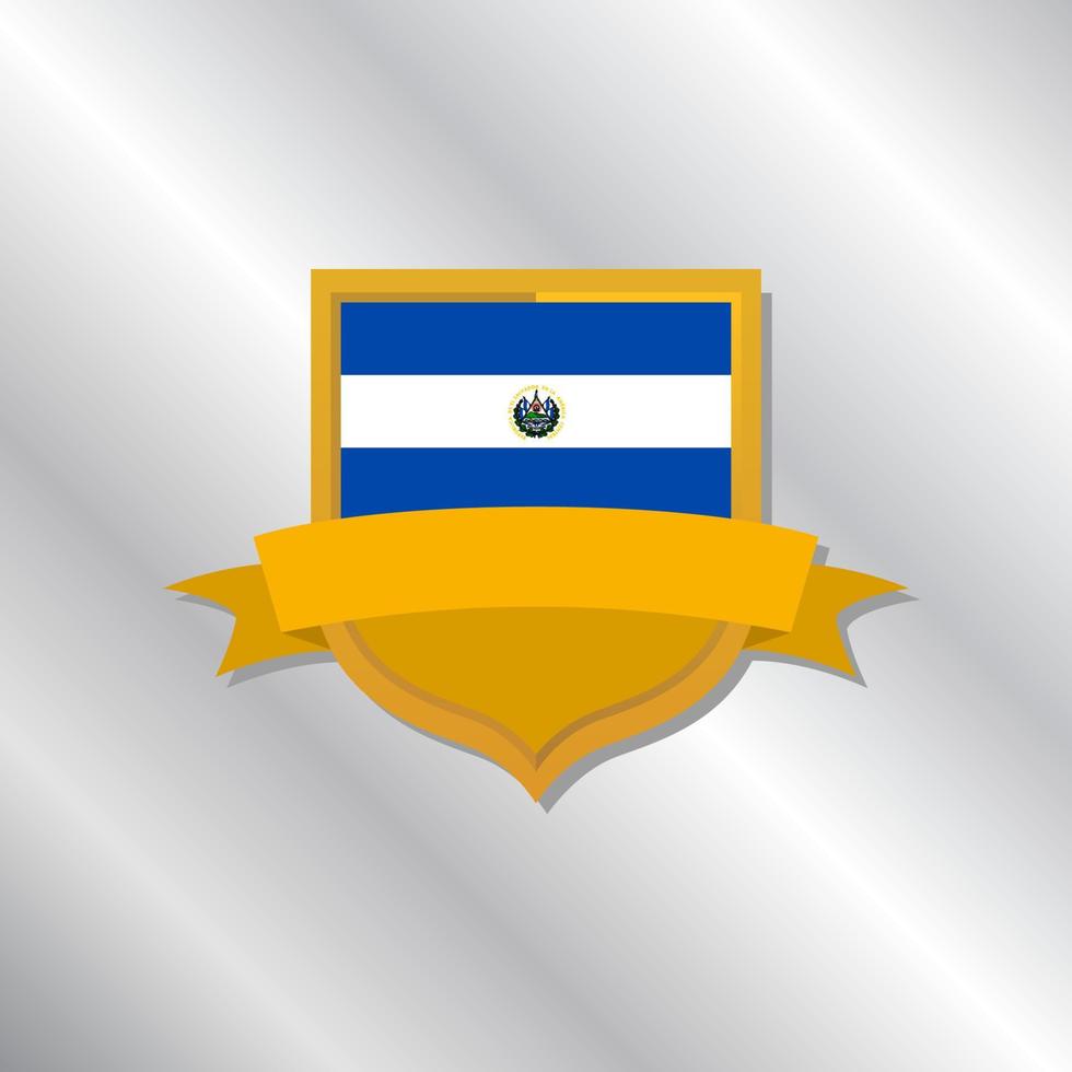 illustrazione di EL salvador bandiera modello vettore