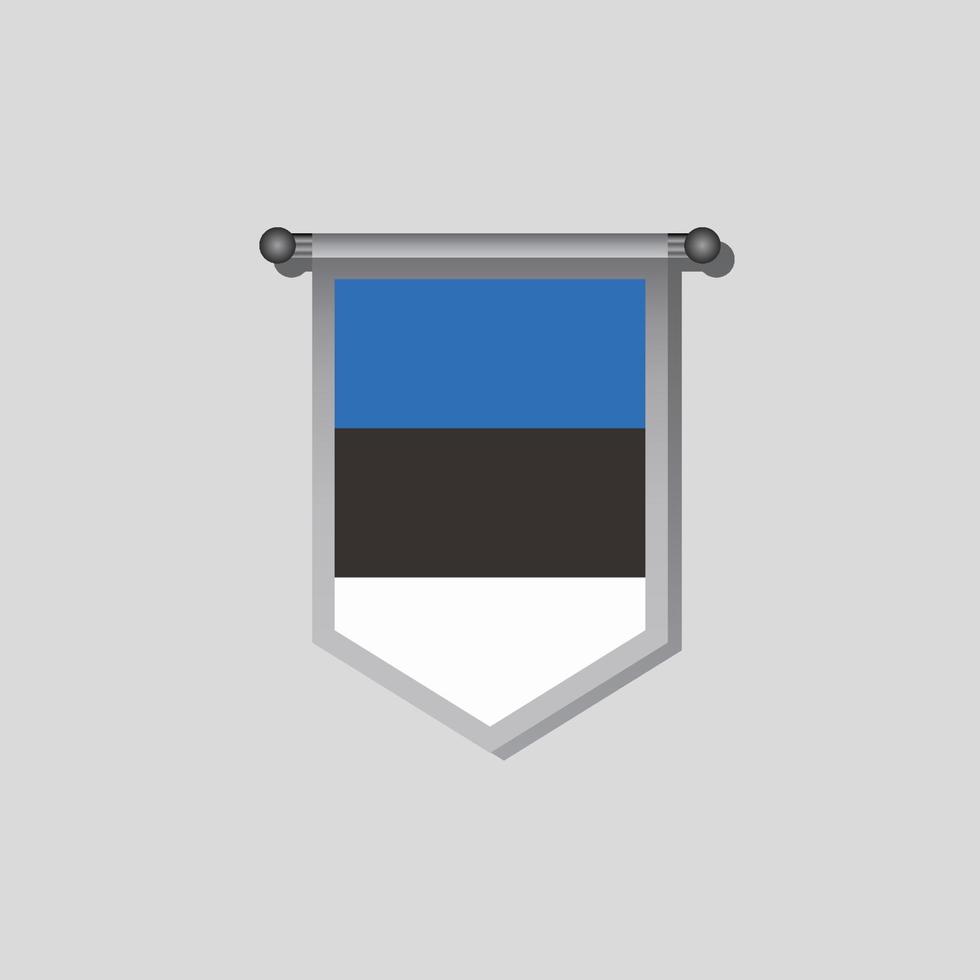 illustrazione di Estonia bandiera modello vettore