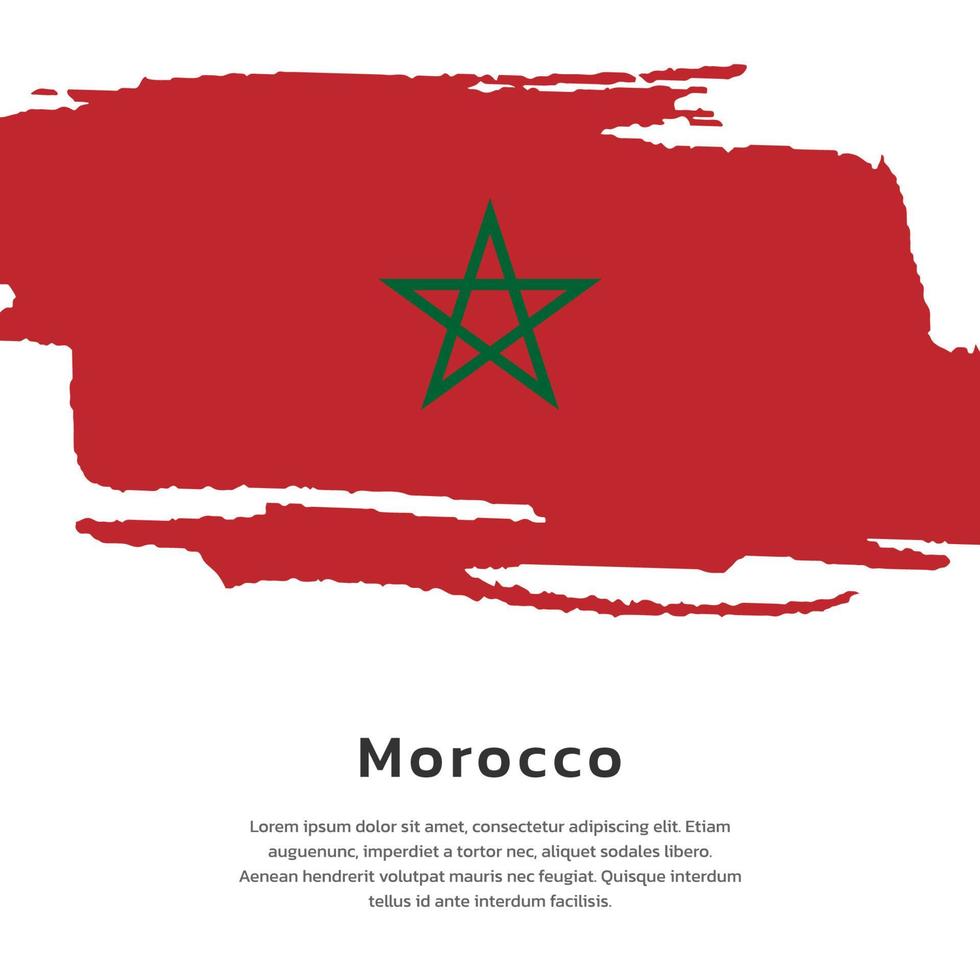 illustrazione di Marocco bandiera modello vettore