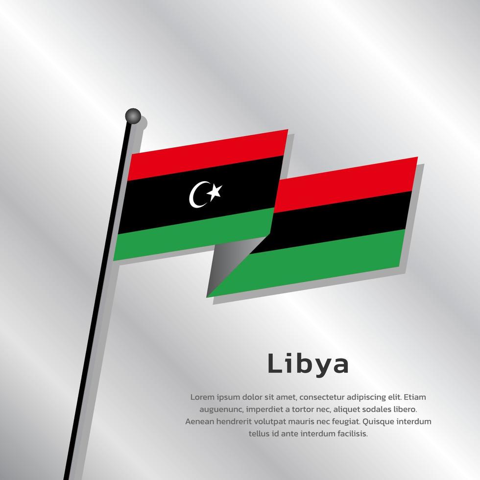 illustrazione di Libia bandiera modello vettore