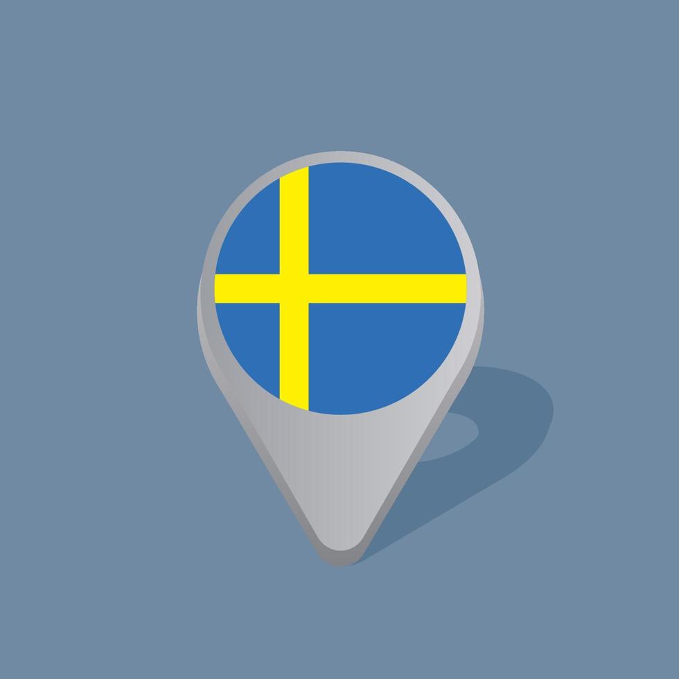 illustrazione di Svezia bandiera modello vettore