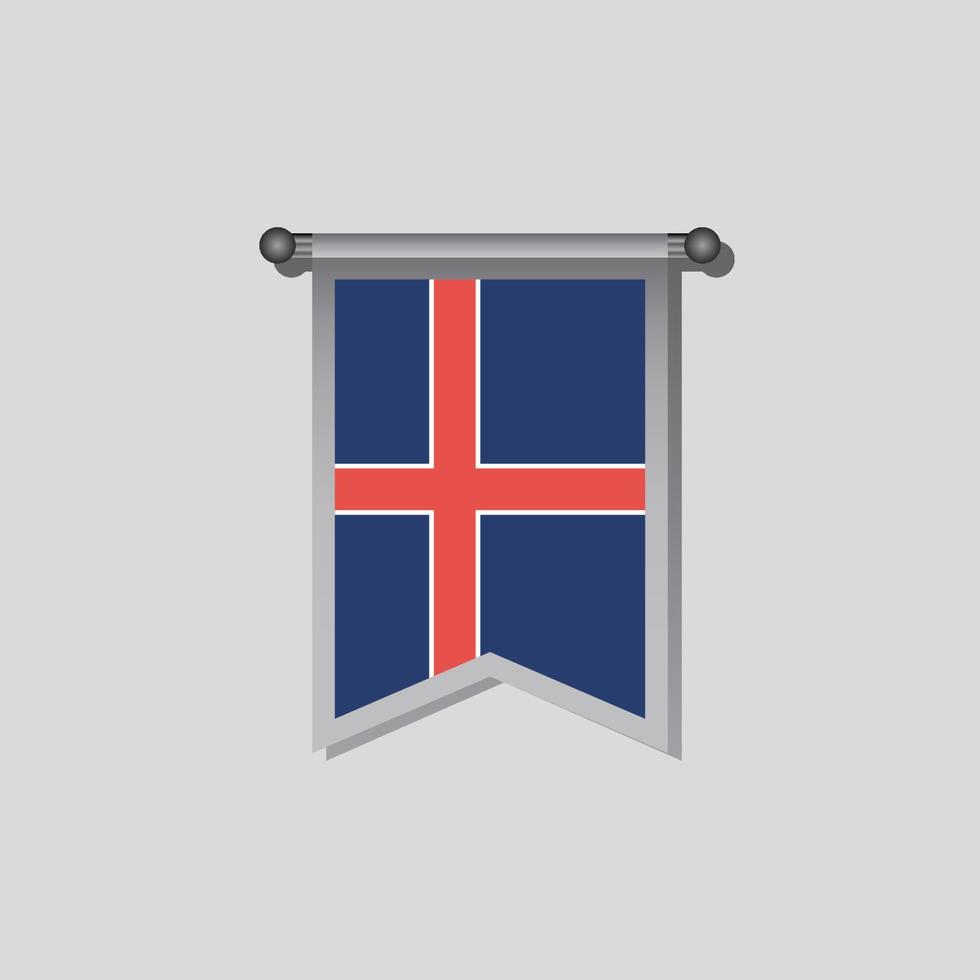 illustrazione di Islanda bandiera modello vettore
