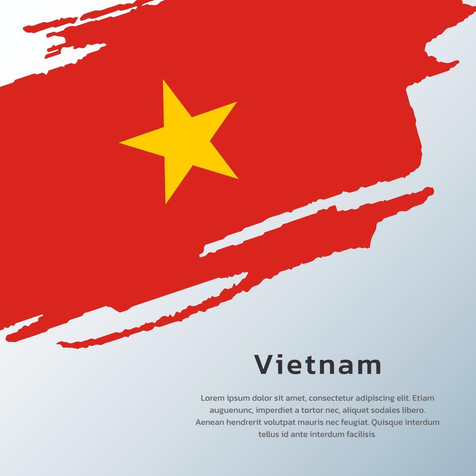 illustrazione di Vietnam bandiera modello vettore