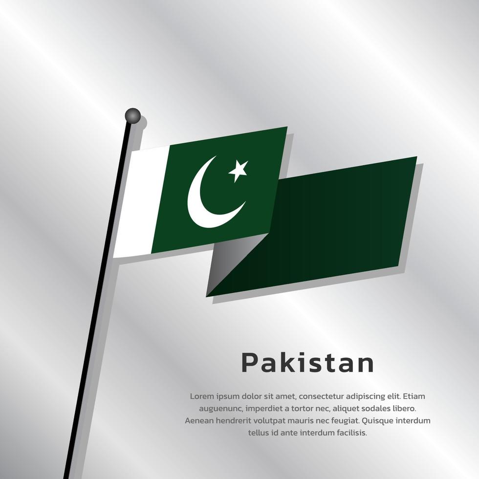 illustrazione di Pakistan bandiera modello vettore