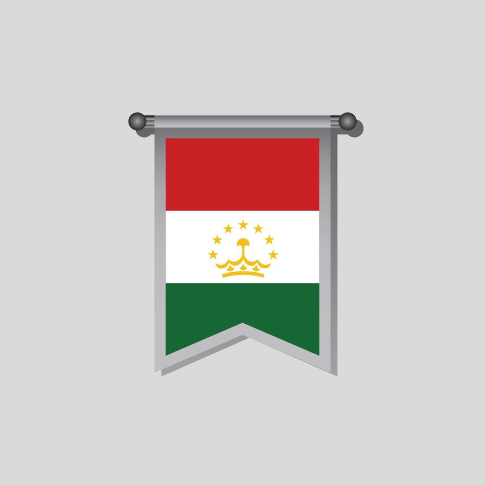 illustrazione di tagikistan bandiera modello vettore