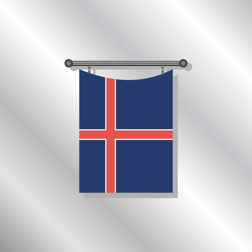 illustrazione di Islanda bandiera modello vettore