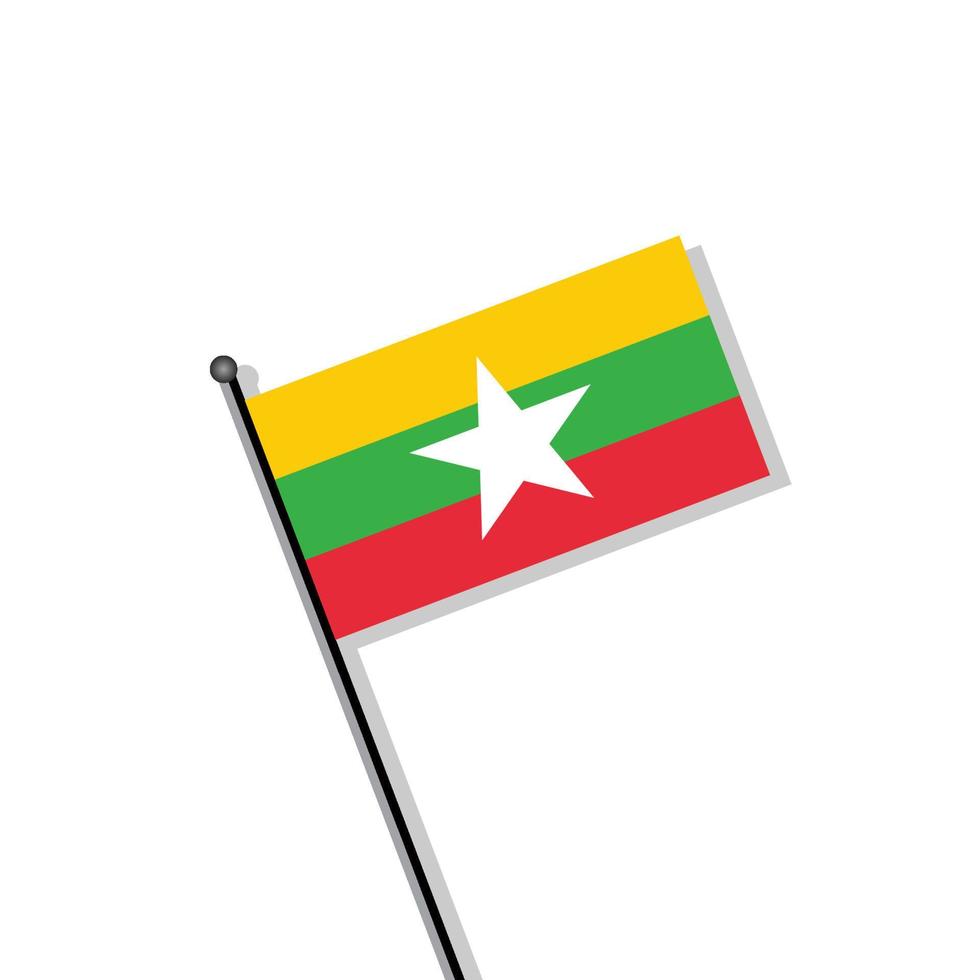 illustrazione di Myanmar bandiera modello vettore