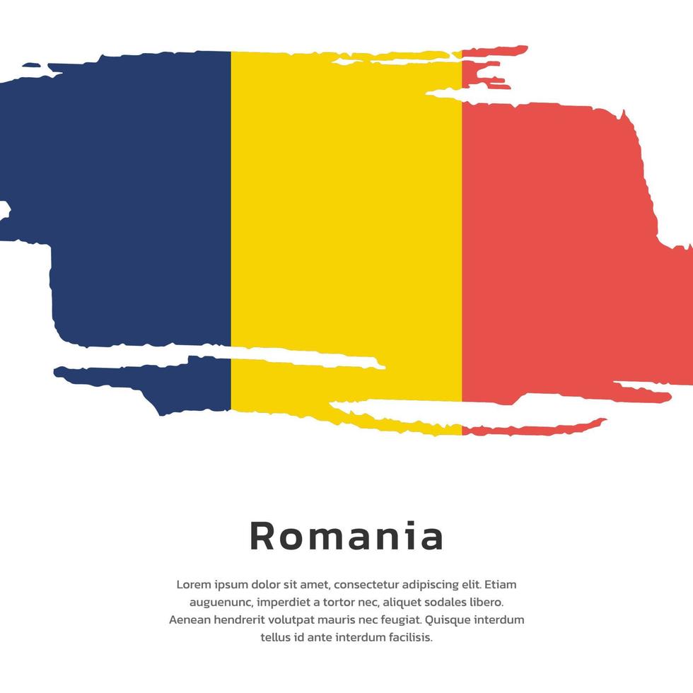 illustrazione di Romania bandiera modello vettore