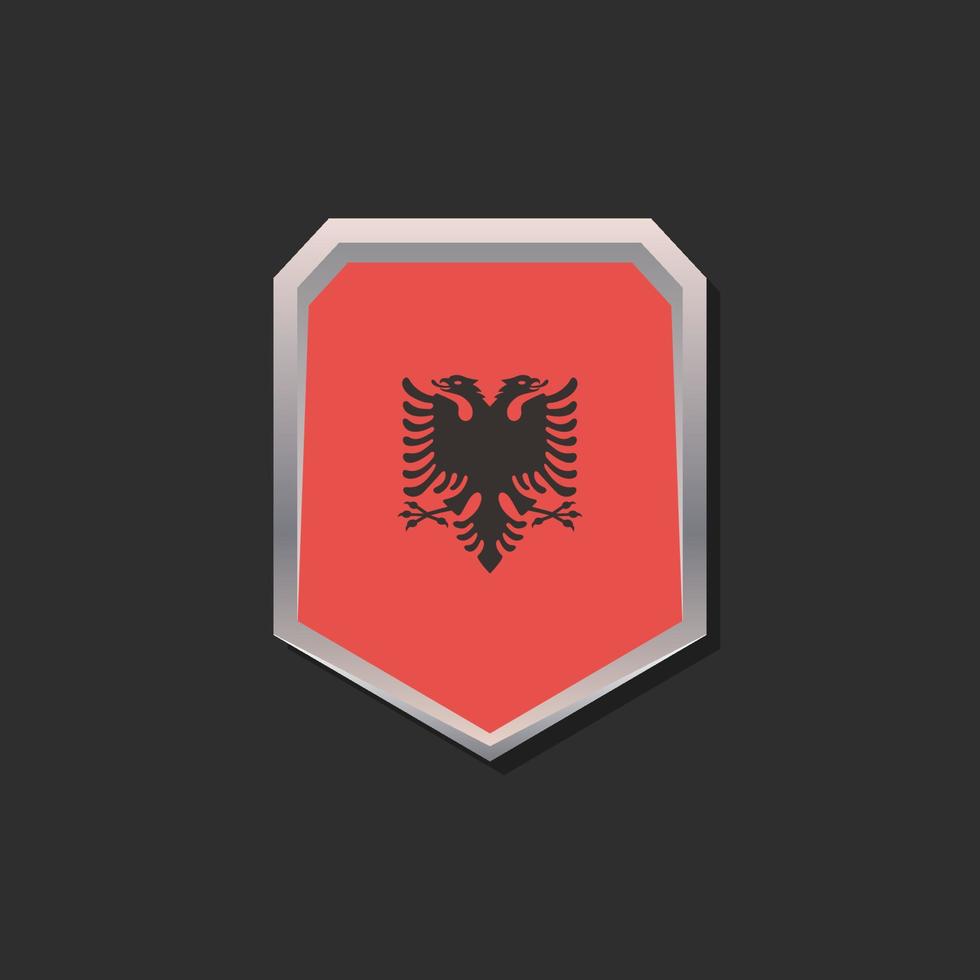 illustrazione di Albania bandiera modello vettore
