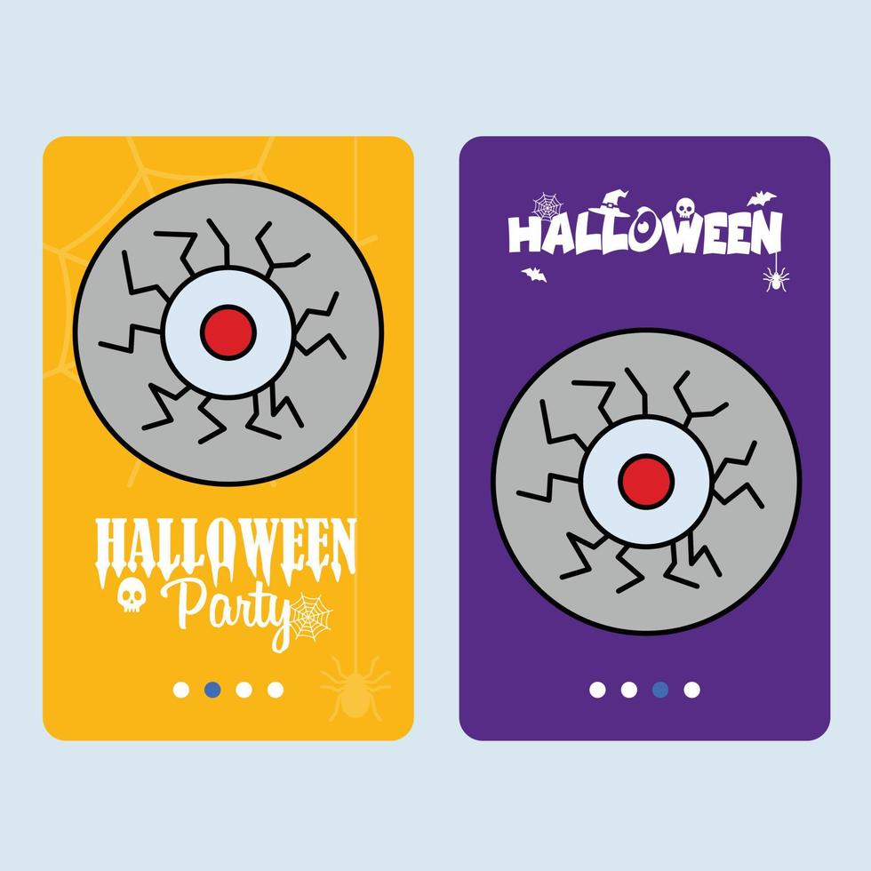 contento Halloween invito design con occhio palla vettore