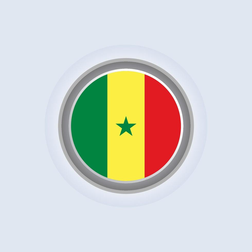 illustrazione di Senegal bandiera modello vettore