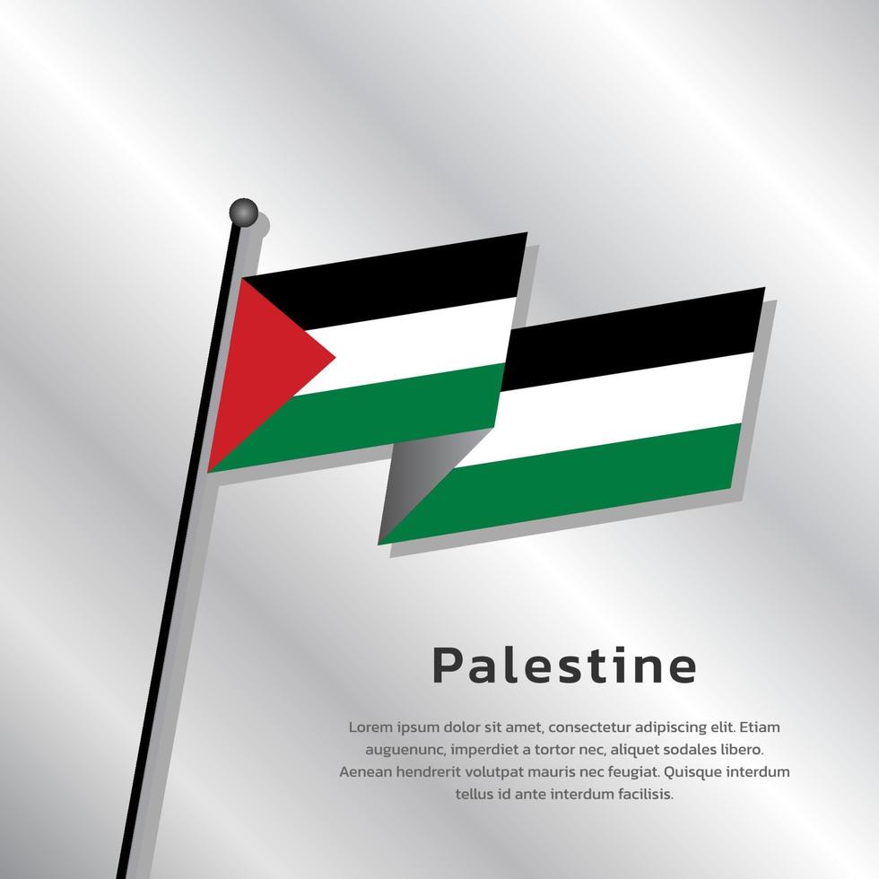 illustrazione di Palestina bandiera modello vettore