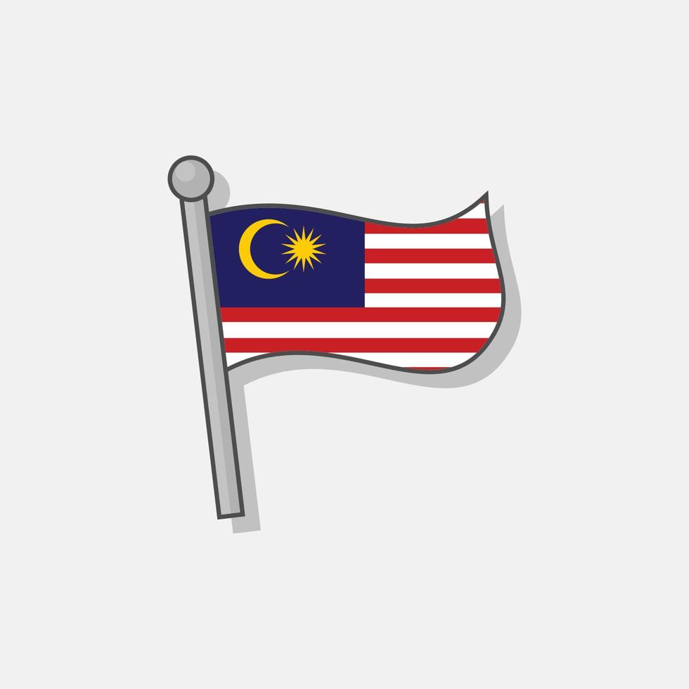 illustrazione di Malaysia bandiera modello vettore