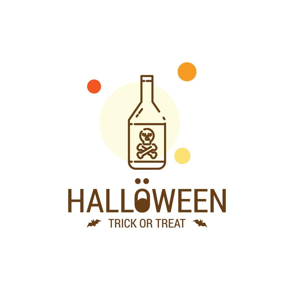 contento Halloween design con tipografia e bianca sfondo vettore