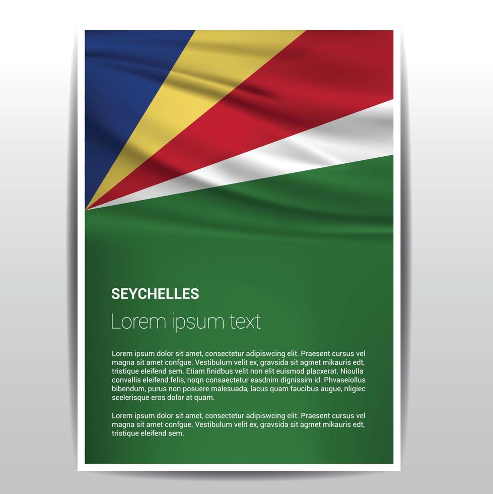 Seychelles bandiere design vettore