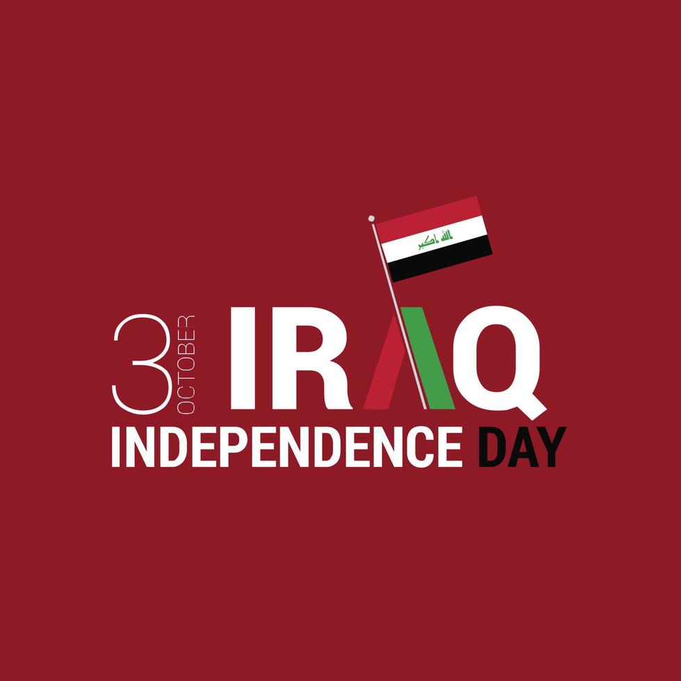 Iraq indipendenza giorno design vettore