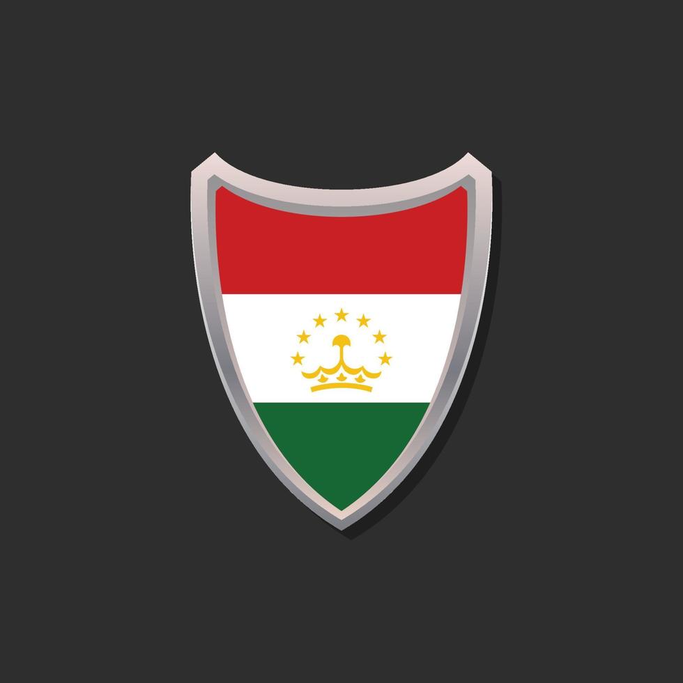 illustrazione di tagikistan bandiera modello vettore