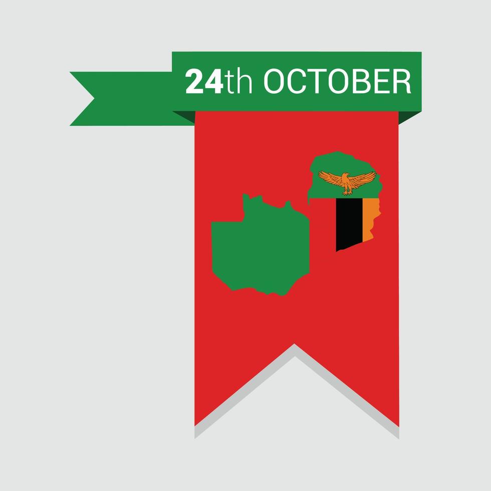 Zambia indipendenza giorno design carta vettore