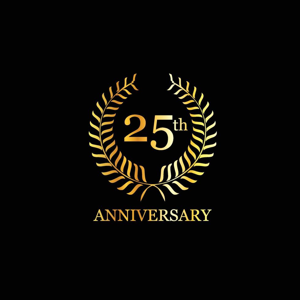 25 anniversario design tipografia vettore