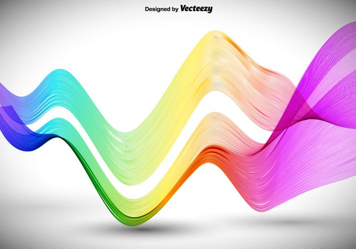 Linee ondulate colorate astratte vettore