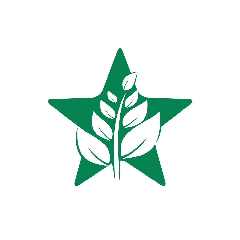 stella albero vettore logo design modello.