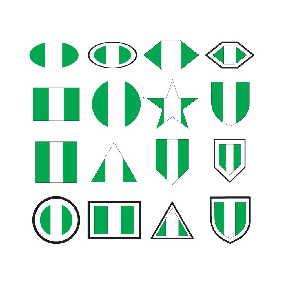 Nigeria bandiera logo vettore