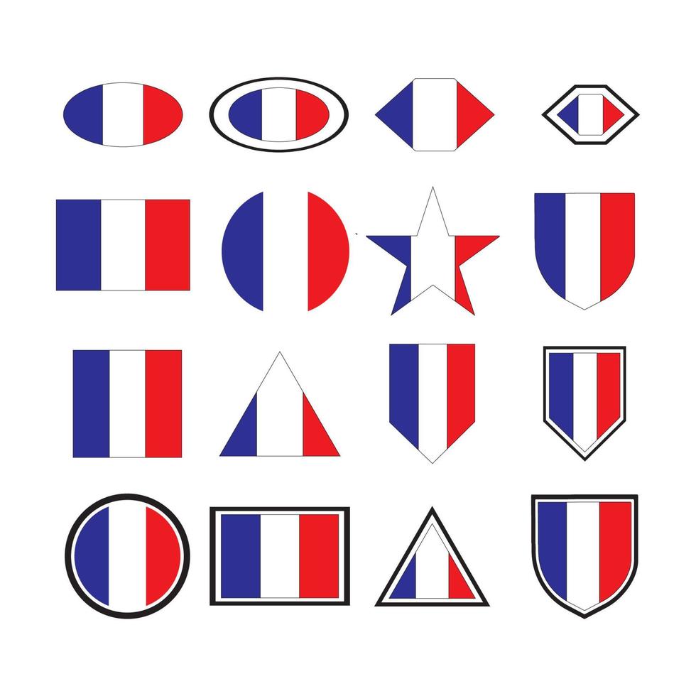 francese bandiera logo vettore
