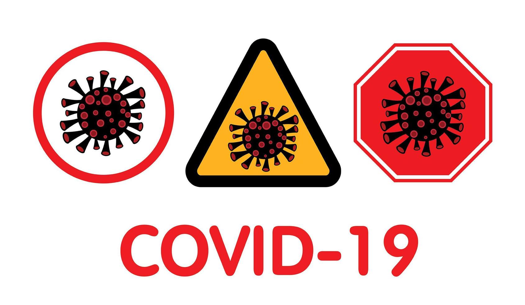 covid-19, segni di coronavirus. vettore