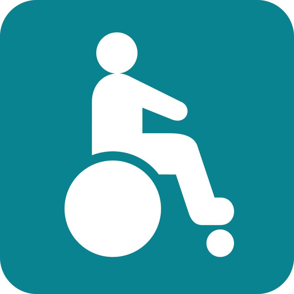 Disabilitato persona glifo il giro sfondo icona vettore