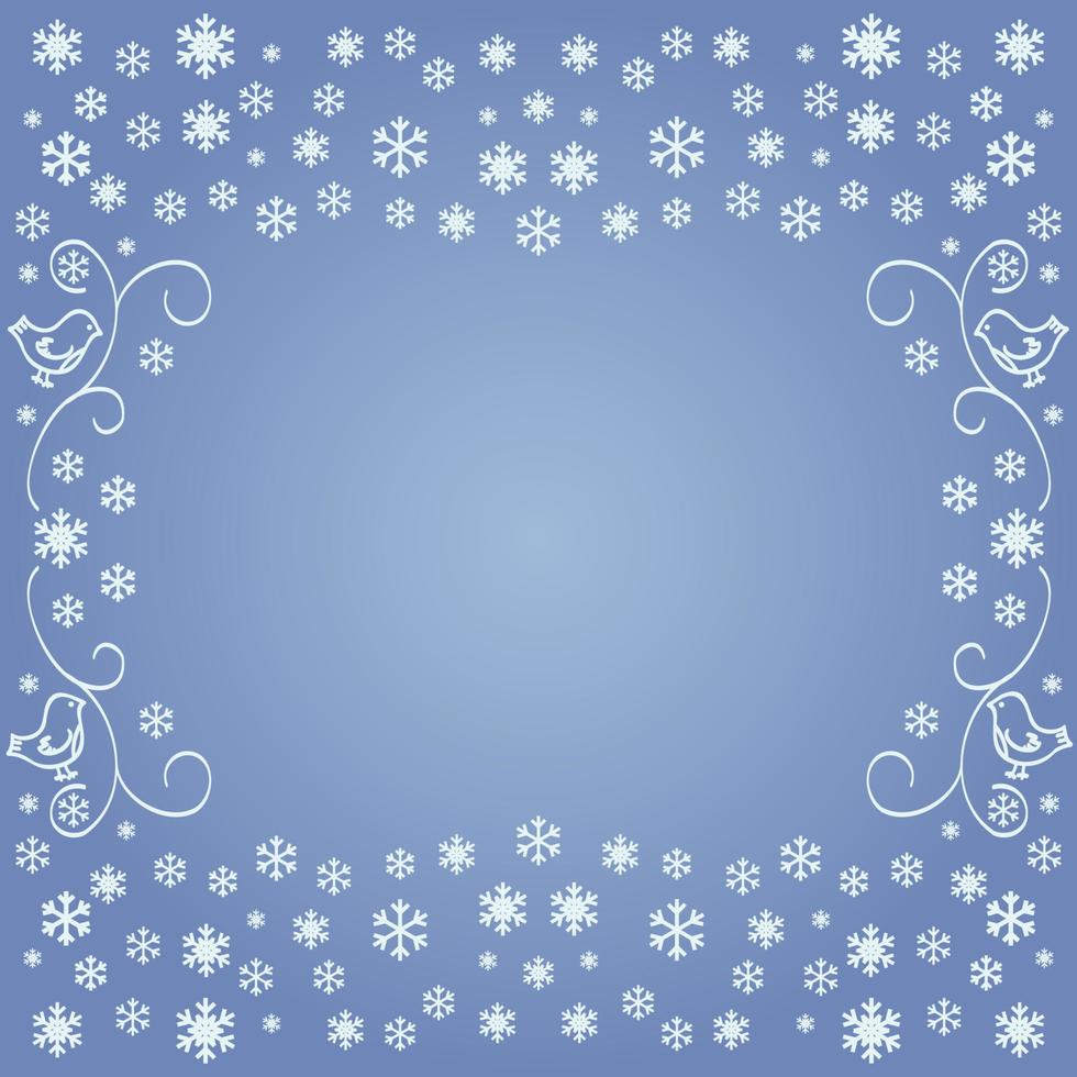 Immagine di i fiocchi di neve a partire dal il ornamento su un' buio blu sfondo. eps10 vettore