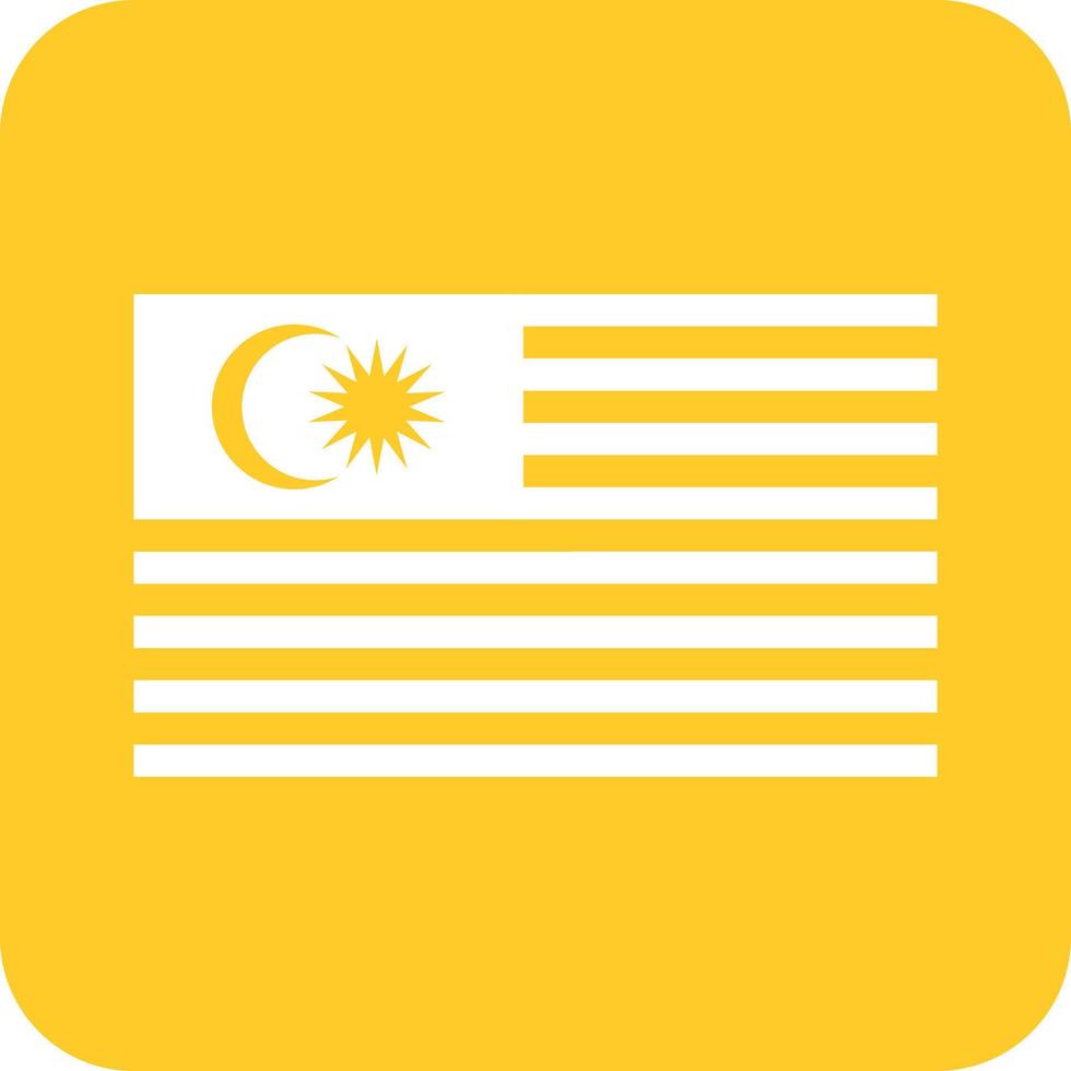 Malaysia glifo il giro sfondo icona vettore