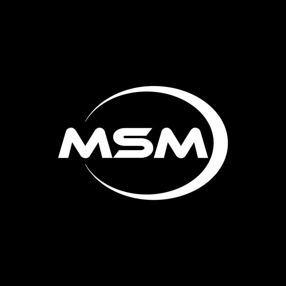 msm lettera logo design nel illustrazione. vettore logo, calligrafia disegni per logo, manifesto, invito, eccetera.