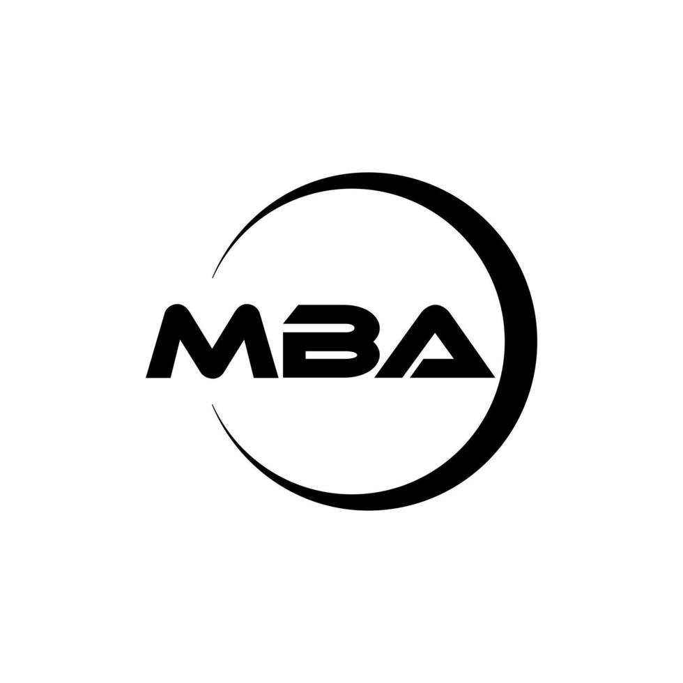 mba lettera logo design nel illustrazione. vettore logo, calligrafia disegni per logo, manifesto, invito, eccetera.