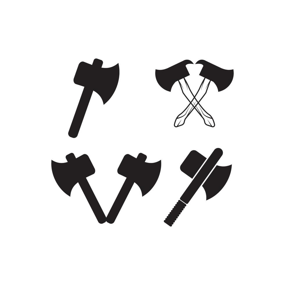 ascia icona logo modello vettore icona illustrazione