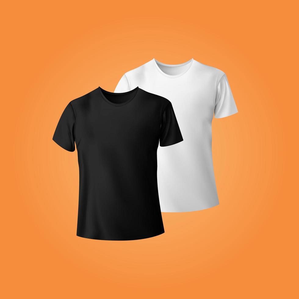 set di t-shirt in bianco e nero vettore