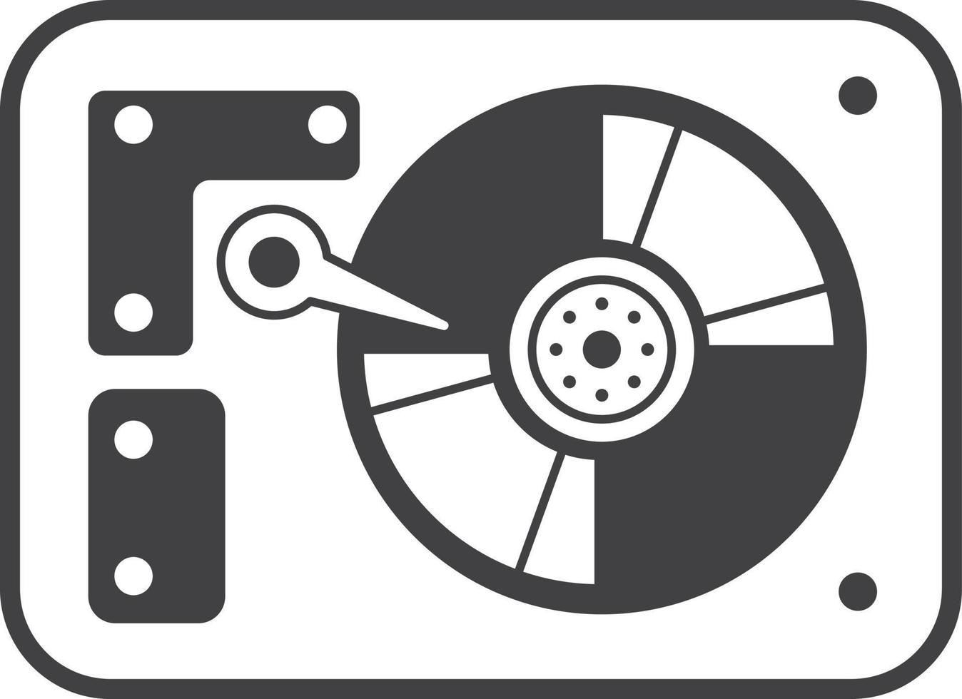 disco giocatore illustrazione nel minimo stile vettore