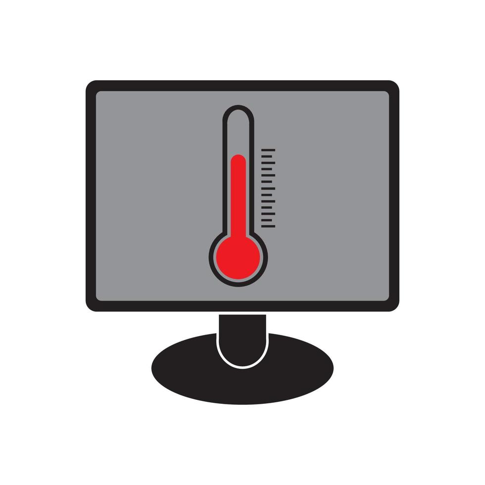 temperatura schermo logo vettore