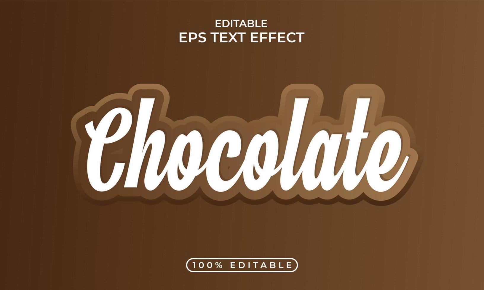 colorato cioccolato modificabile testo effetto concetto vettore
