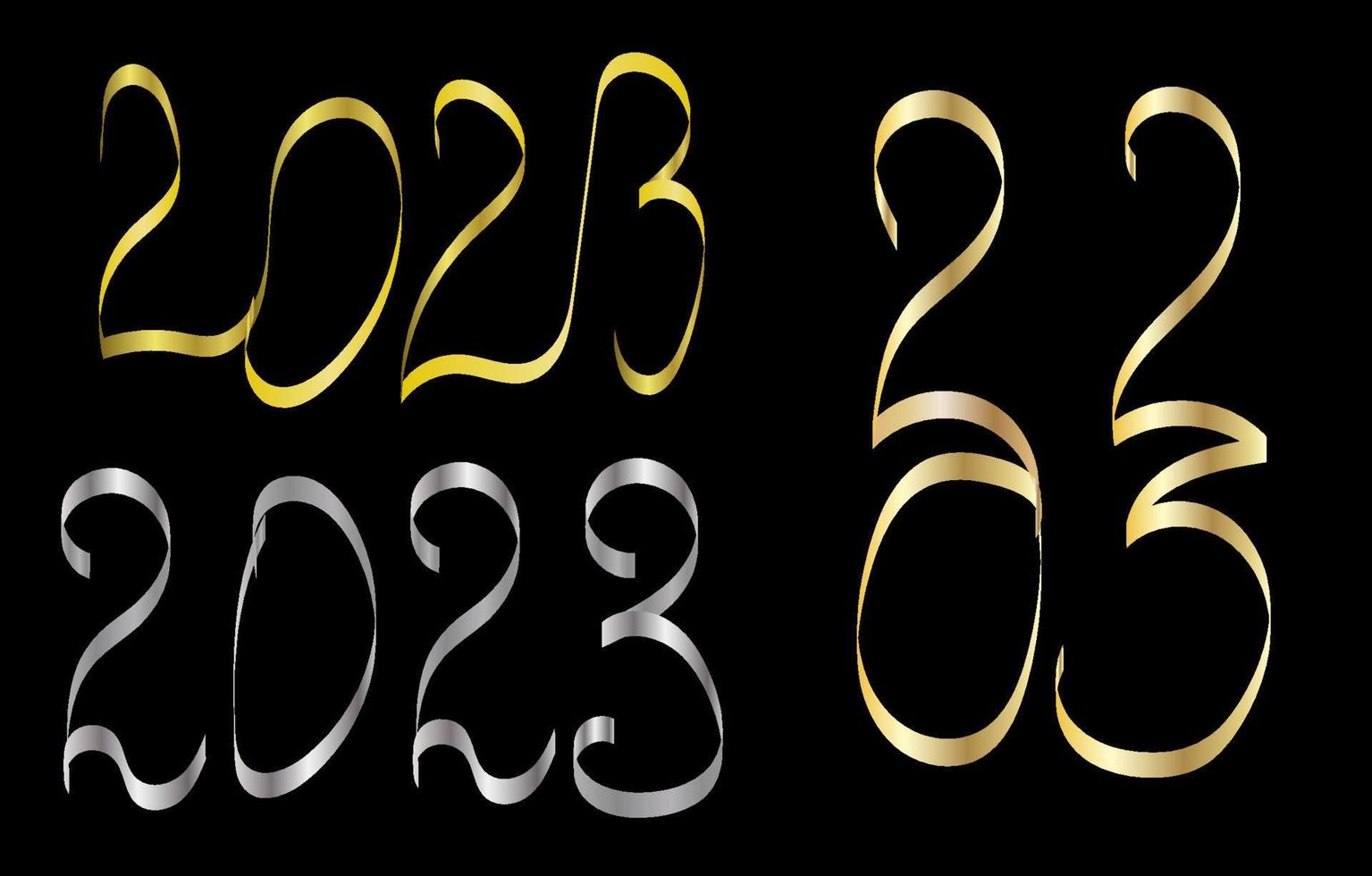 lettering 2023 serpentina vettore