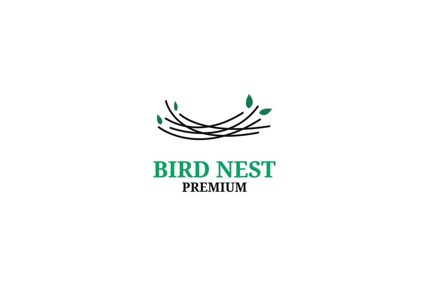 illustrazione vettoriale di design del logo del nido di uccello