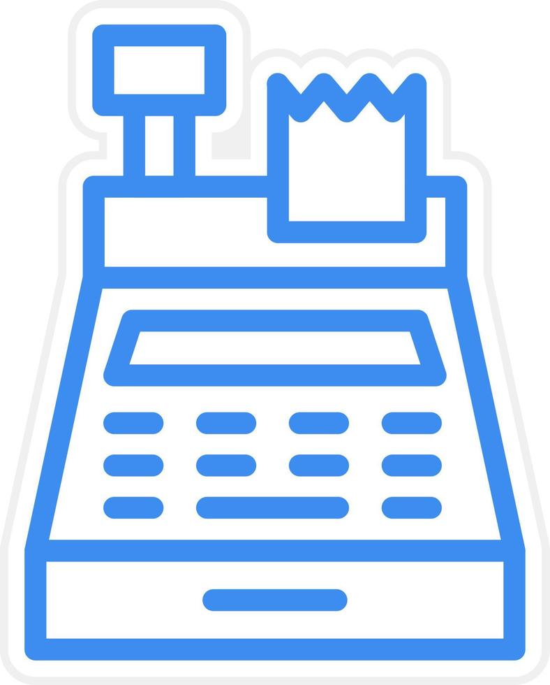 stile icona registratore di cassa vettore