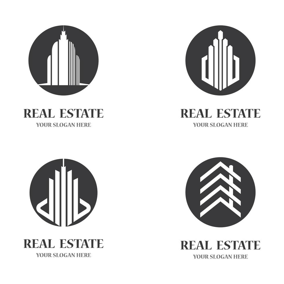 set di immagini del logo immobiliare vettore