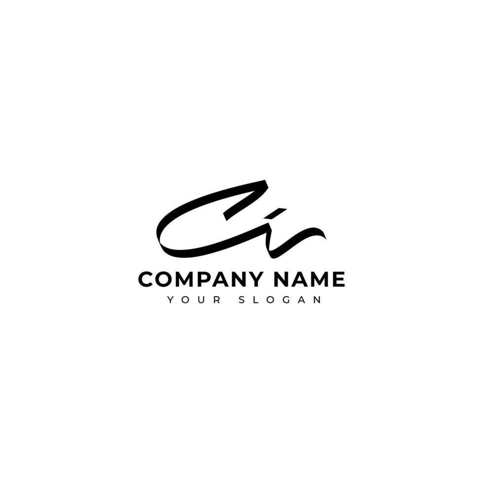 ci iniziale firma logo vettore design