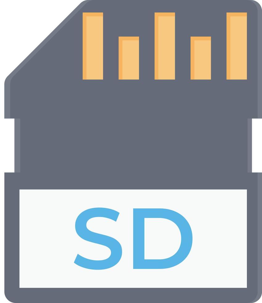 illustrazione vettoriale della scheda SD su uno sfondo. simboli di qualità premium. icone vettoriali per il concetto e la progettazione grafica.